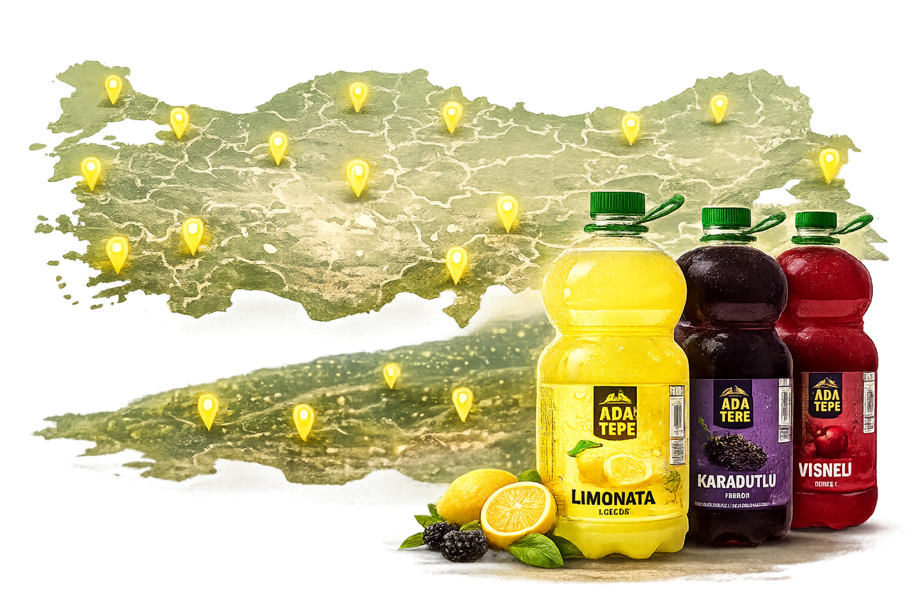 Adatepe İçecek ürünlerini keşfedin. 250 ML, 2,5 LT ve 3 LT ambalaj seçenekleriyle limonata, karadut, ice tea şeftali ve vişneli içecek çeşitlerini inceleyin.